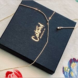 Brand New Unworn Catbird 14k Greco Lariat Necklace Absolutely Pristine in Box!